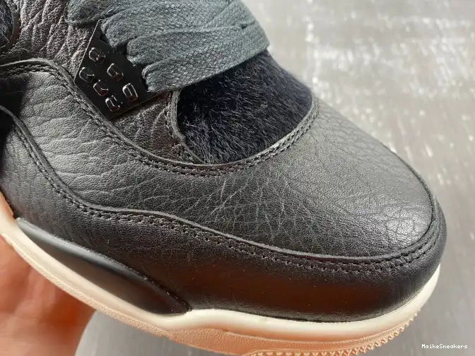 MaikeSneakers Retro Jordan 819139-010 Black Hair Pony 4 0604
